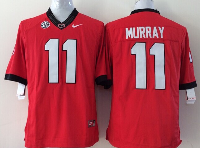 Men's Georgia Bulldogs Aaron Murray #11 Red Jersey